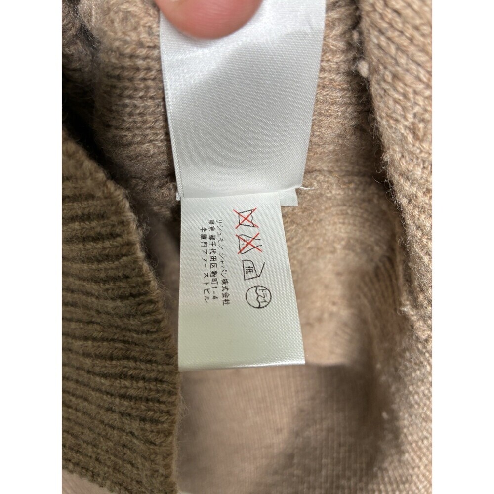 Chloe 100% Cashmere Diamond Cable Knit Turtleneck Sweater Beige Size 36 US Small - Picture 4 of 7